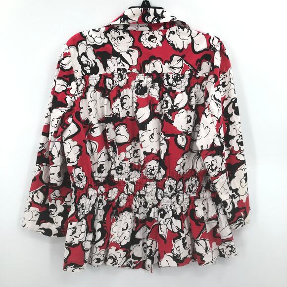 S.L.B Long Sleeve Button Up Jacket Abstract  1X - Picture 2 of 7